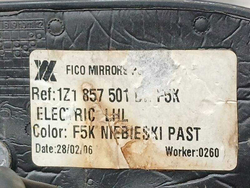 Recambio de retrovisor izquierdo para skoda octavia berlina (1z3) active referencia OEM IAM 1Z1857501D ELECTRICO 7 CABLES 