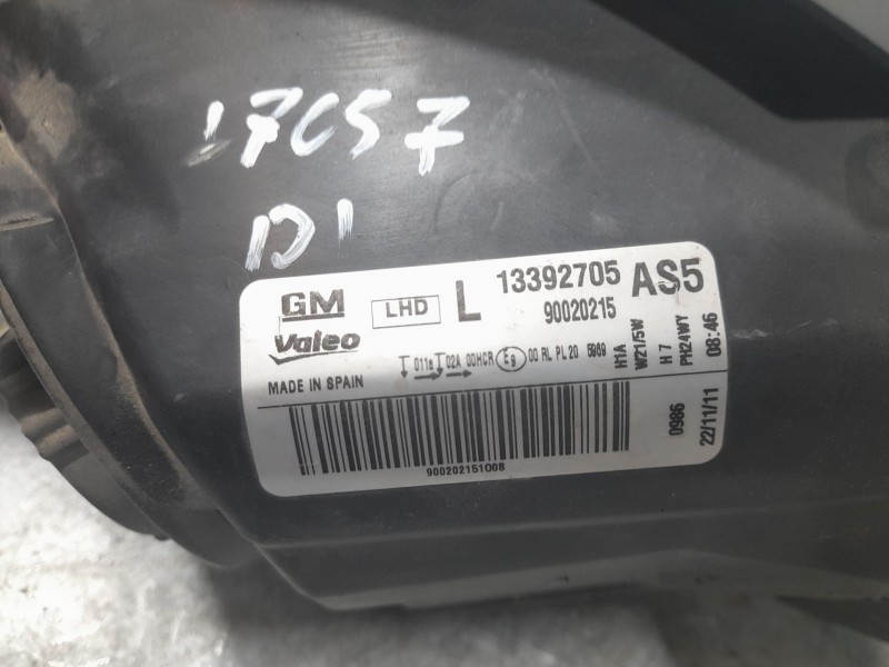 Recambio de faro izquierdo para opel corsa d (s07) 1.2 (l08, l68) referencia OEM IAM 13392705 VALEO 90020215