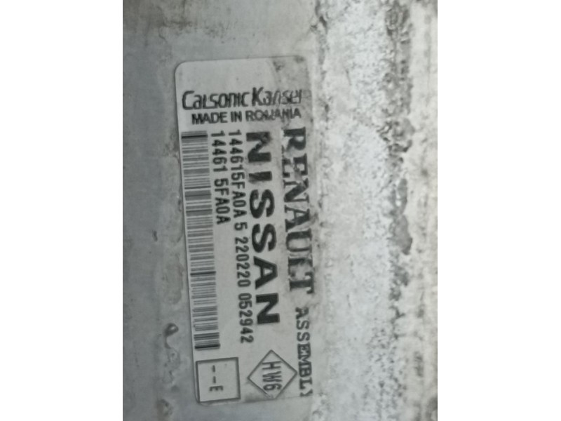 Recambio de intercooler para nissan micra v (k14) acenta referencia OEM IAM 144615FA0A 220220052942 CALSONIC KANSEI