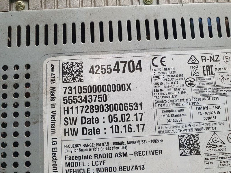 Recambio de sistema navegacion gps para opel corsa e edition referencia OEM IAM 42554704 555343750 