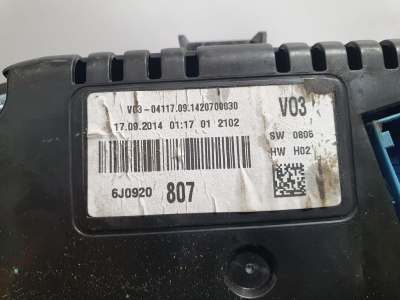 Recambio de cuadro instrumentos para seat ibiza (6j5) reference referencia OEM IAM 6J0920708 A2C92356000 VDO