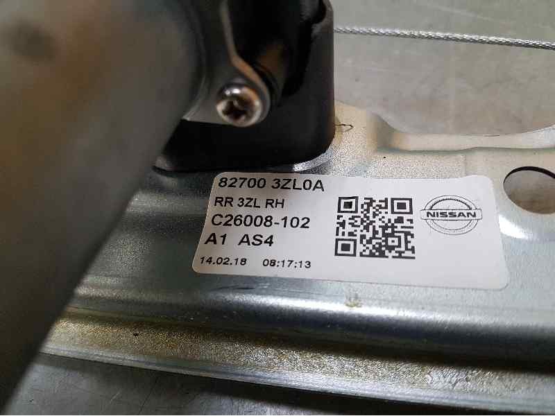Recambio de elevalunas trasero derecho para nissan pulsar (c13) tekna referencia OEM IAM 827003ZL0A C26008102 ELECTRICO-2 PINS
