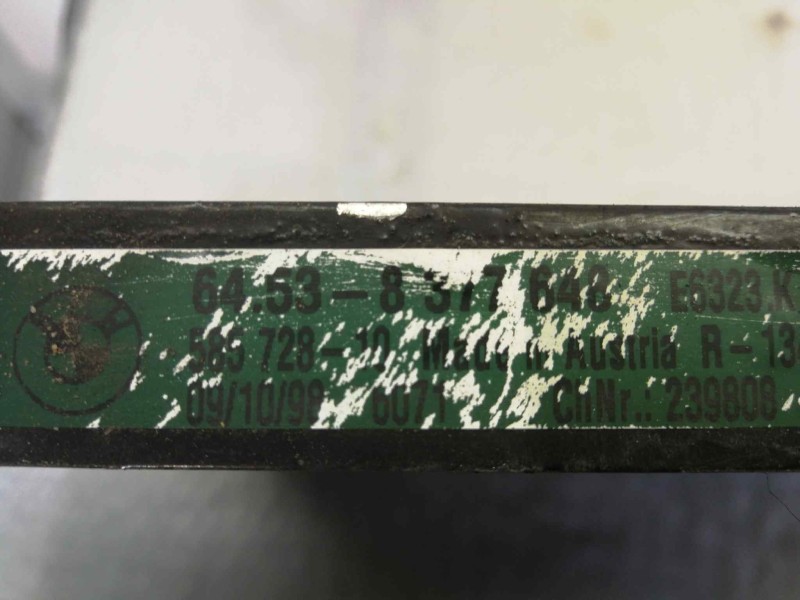 Recambio de condensador / radiador aire acondicionado para bmw serie 3 berlina (e46) 320d referencia OEM IAM 8377548  