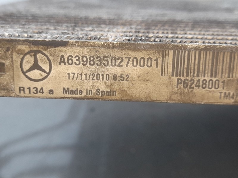 Recambio de condensador / radiador aire acondicionado para mercedes-benz vito / mixto furgoneta (w639) 110 cdi (639.601, 639.603