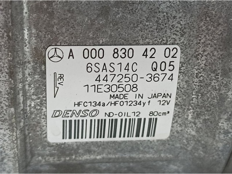 Recambio de compresor aire acondicionado para mercedes-benz clase a (bm 177) a 180 (177.084) referencia OEM IAM A0008304202 4472