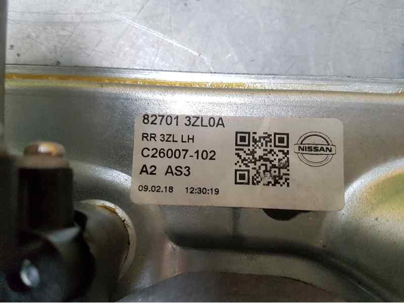 Recambio de elevalunas trasero izquierdo para nissan pulsar (c13) tekna referencia OEM IAM 827013ZL0A C26007102 ELECTRICO-2 PINS