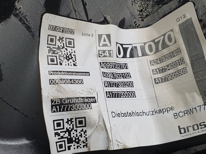 Recambio de elevalunas trasero izquierdo para mercedes-benz clase a (bm 177) a 180 (177.084) referencia OEM IAM A1777300000 BROS