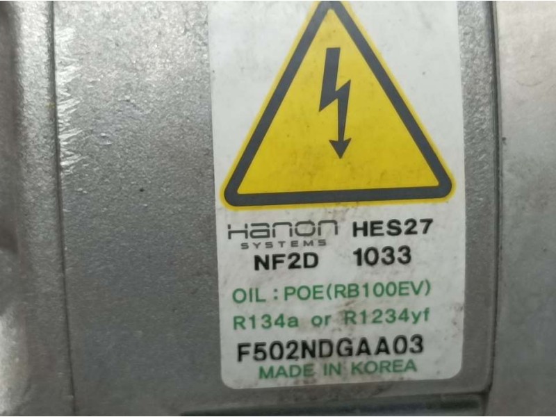 Recambio de compresor aire acondicionado para kia niro concept referencia OEM IAM 3739003900 F502NDGAA03 HANON ELECTRICO