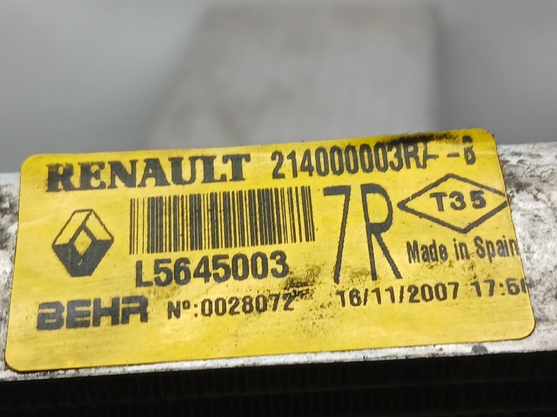 Recambio de radiador agua para renault laguna iii (bt0/1) 2.0 dci (bt07, bt0j, bt14, bt1a, bt1s) referencia OEM IAM 214000003R B