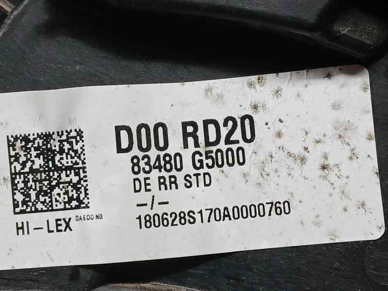 Recambio de elevalunas trasero derecho para kia niro concept referencia OEM IAM 83480G5000  ELECTRICO