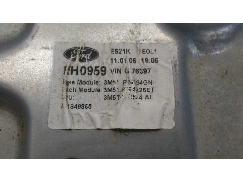 Recambio de elevalunas trasero derecho para ford focus c-max (cap) ghia (d) referencia OEM IAM  13 PINS ELECTRICO