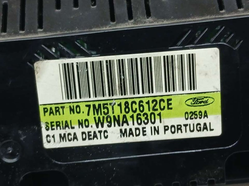 Recambio de mando climatizador para ford focus lim. (cb4) trend referencia OEM IAM 7M5T18C612CE W9NA16301 