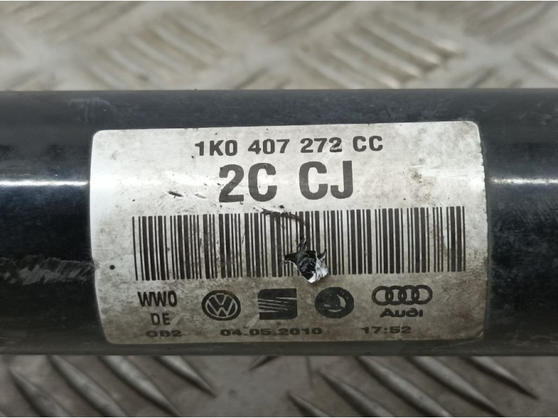 Recambio de transmision delantera derecha para volkswagen golf vi (5k1) rabbit bluemotion referencia OEM IAM 1K0407272CC  