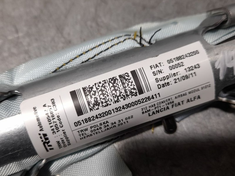 Recambio de airbag cortina delantero derecho para fiat 500 cabrio (150) pop referencia OEM IAM 05188243200 34110542A TRW