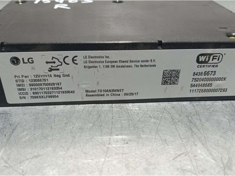 Recambio de modulo electronico para opel astra k sports tourer excellence start/stop referencia OEM IAM 84366673 544948685 LG EL