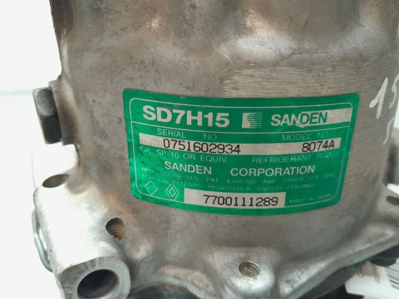 Recambio de compresor aire acondicionado para renault laguna (b56) 1.8 16v rt referencia OEM IAM 751602934  MODEL 8074A SANDEN