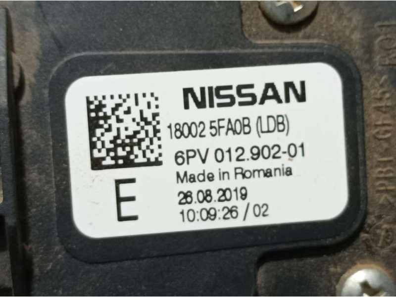 Recambio de potenciometro pedal para nissan micra v (k14) acenta referencia OEM IAM 180025FA0B 6PV01290201 