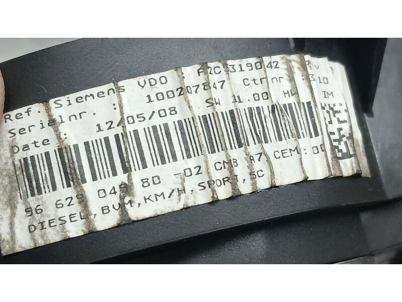 Recambio de cuadro instrumentos para peugeot 207 premium referencia OEM IAM 9662904980  A2C5319042