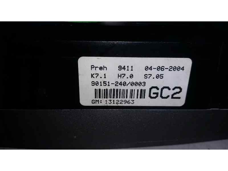 Recambio de mando climatizador para opel astra h berlina cosmo referencia OEM IAM 901512400003 13122963 