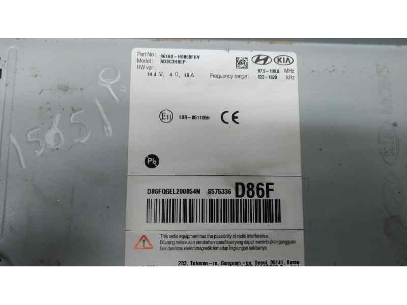 Recambio de sistema navegacion gps para kia stonic (ybcuv) hybrid referencia OEM IAM 96160H8820FHV ADBC3H8EP KIA