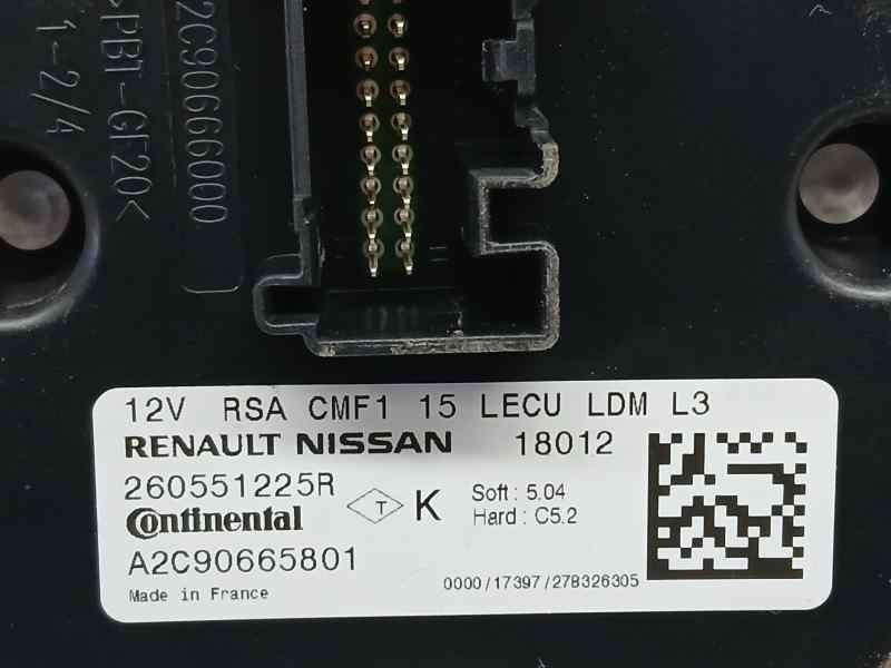 Recambio de centralita faro para renault megane iv berlina 5p zen referencia OEM IAM 260551225R A2C90665801 CONTINENTAL