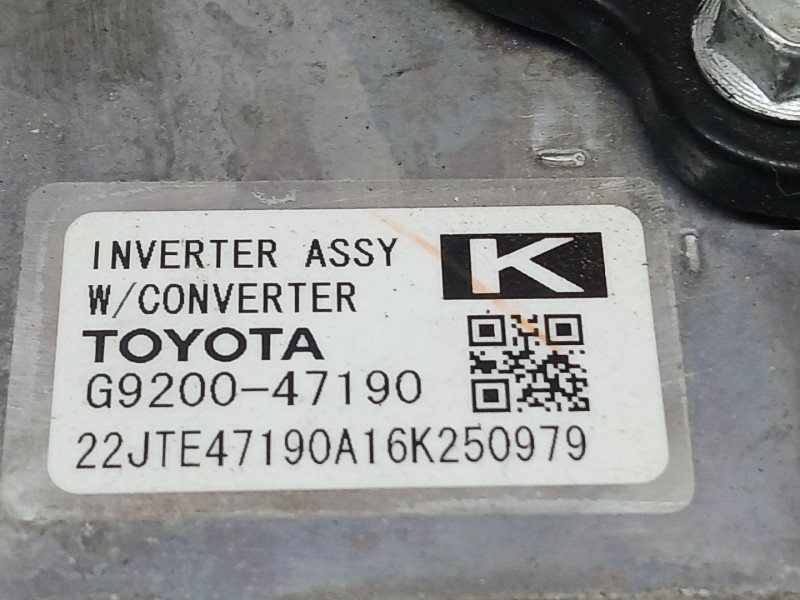 Recambio de convertidor para toyota auris hybrid active referencia OEM IAM G920047190  