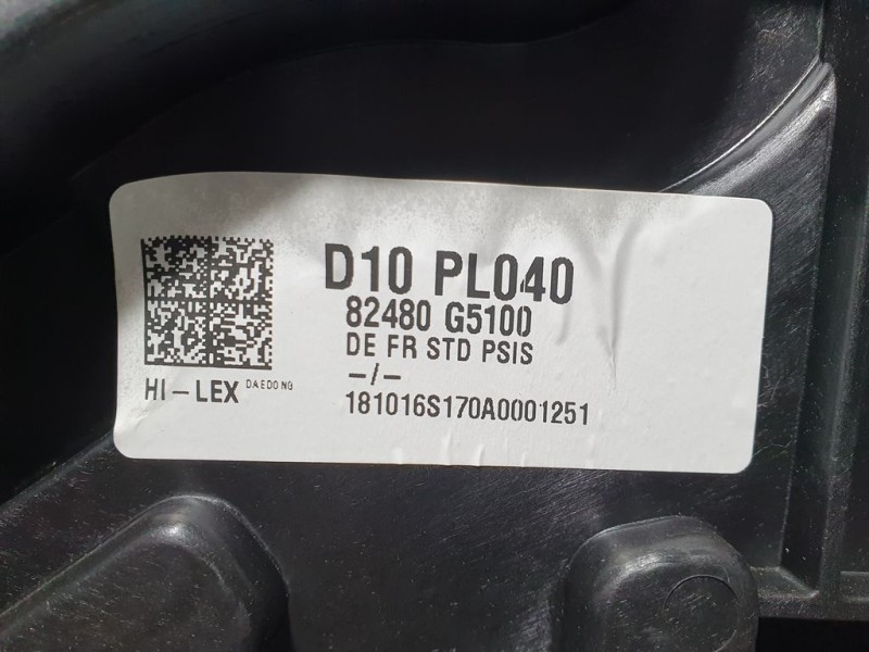 Recambio de elevalunas delantero derecho para kia niro emotion plug-in hybrid referencia OEM IAM 82480G5100  ELECTRICO 2 PINS