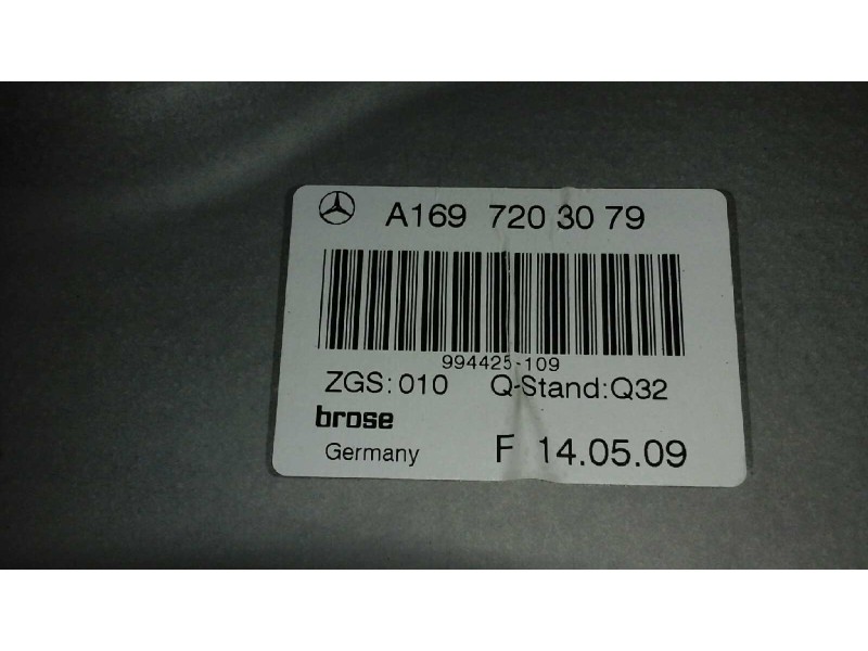 Recambio de elevalunas delantero derecho para mercedes-benz clase a (w169) 1.5 cat referencia OEM IAM A1697203079 6 PINS ELECTRI