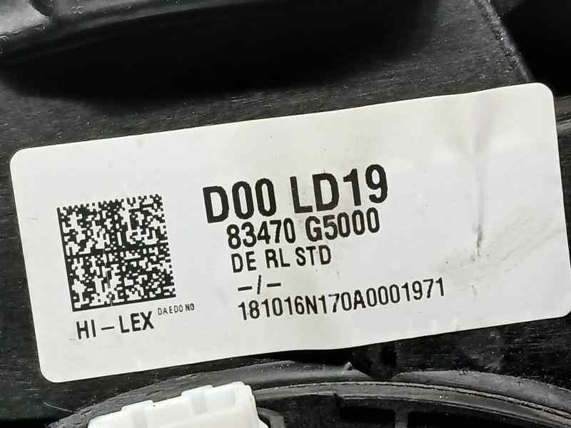 Recambio de elevalunas trasero izquierdo para kia niro emotion plug-in hybrid referencia OEM IAM 83470G5000  ELECTRICO