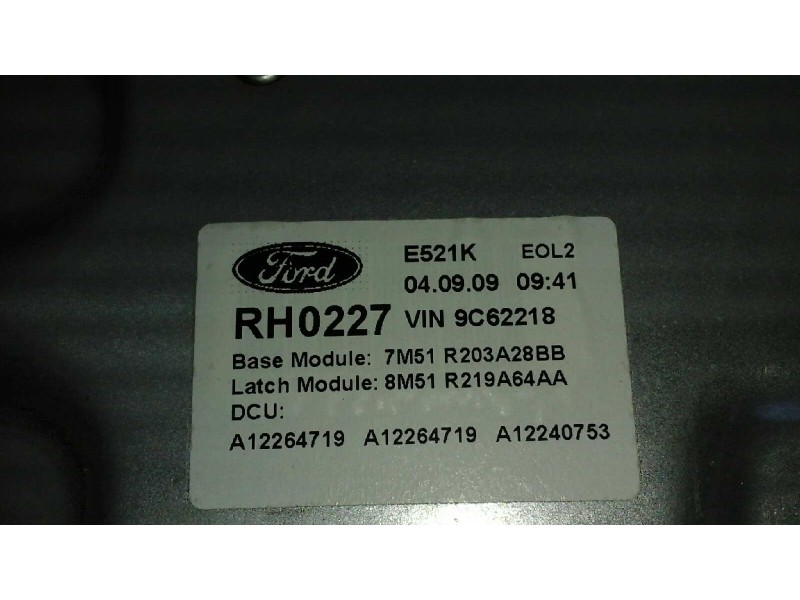 Recambio de elevalunas delantero derecho para ford c-max (cb3) ambiente referencia OEM IAM 7M51R203A28BB 2 PINS ELECTRICO