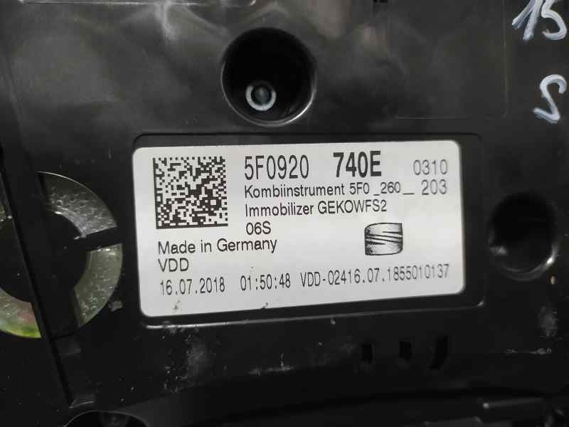 Recambio de cuadro instrumentos para seat leon (5f1) fr referencia OEM IAM 5F0920740E A2C12362000 CONTINENTAL
