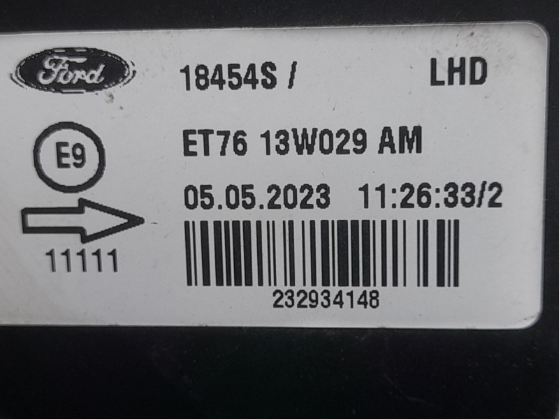Recambio de faro derecho para ford transit courier b460 furgoneta/monovolumen 1.5 tdci referencia OEM IAM ET7613W029AM  