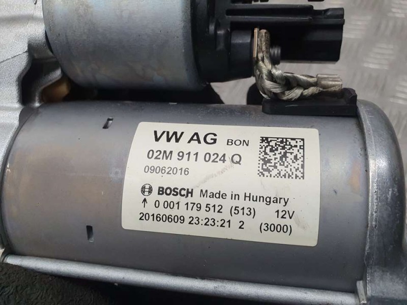 Recambio de motor arranque para volkswagen polo (6c1) highline bluemotion referencia OEM IAM 02M911024Q 0001179512 BOSCH