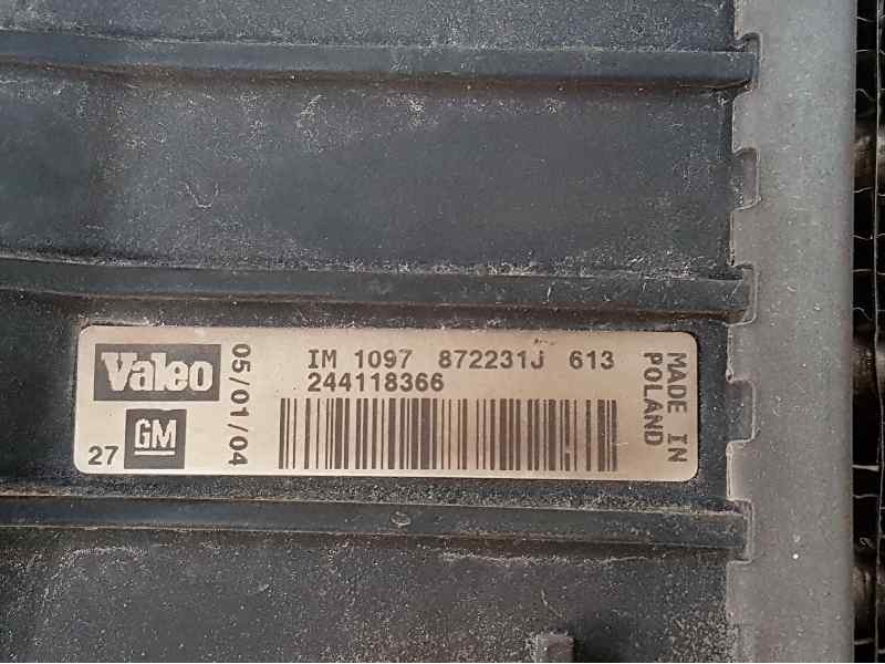 Recambio de intercooler para opel vectra c berlina club referencia OEM IAM 244118366 872231J VALEO