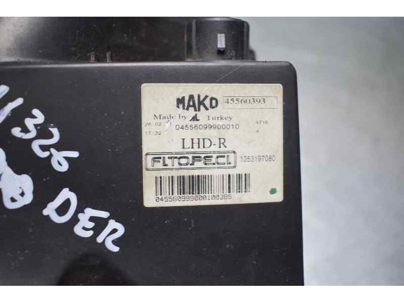 Recambio de faro derecho para peugeot bipper básico referencia OEM IAM 1353197080 45560393 PATA ROTA