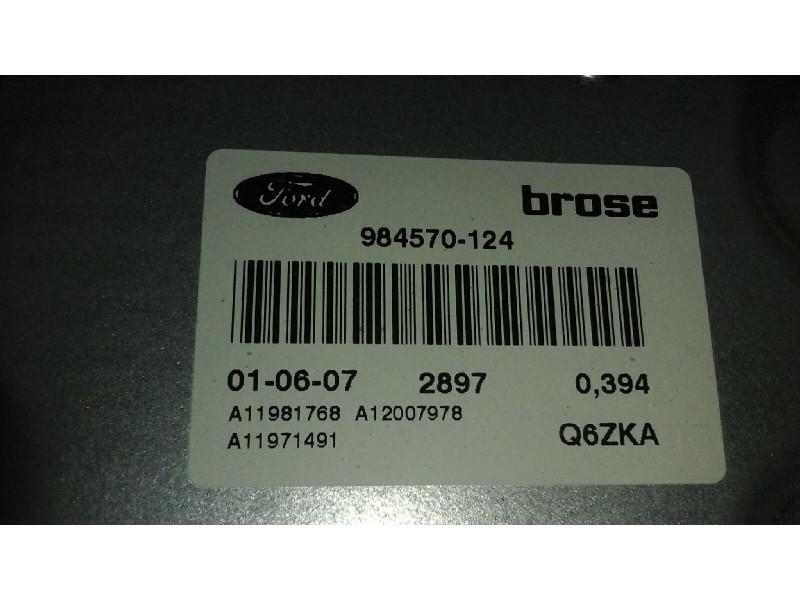 Recambio de elevalunas delantero izquierdo para ford focus berlina (cap) 1.6 tdci cat referencia OEM IAM 984570124 2 PINS ELECTR