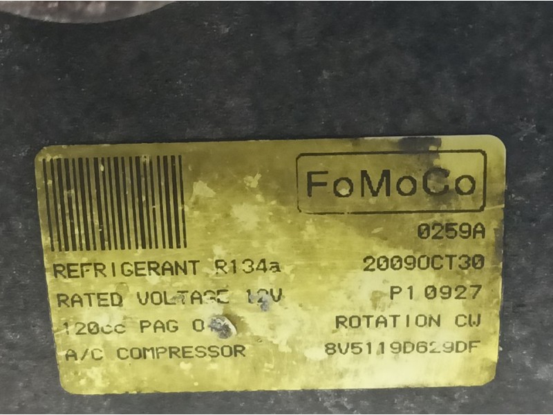 Recambio de compresor aire acondicionado para ford fiesta (cb1) trend referencia OEM IAM 8V5119D629DF  