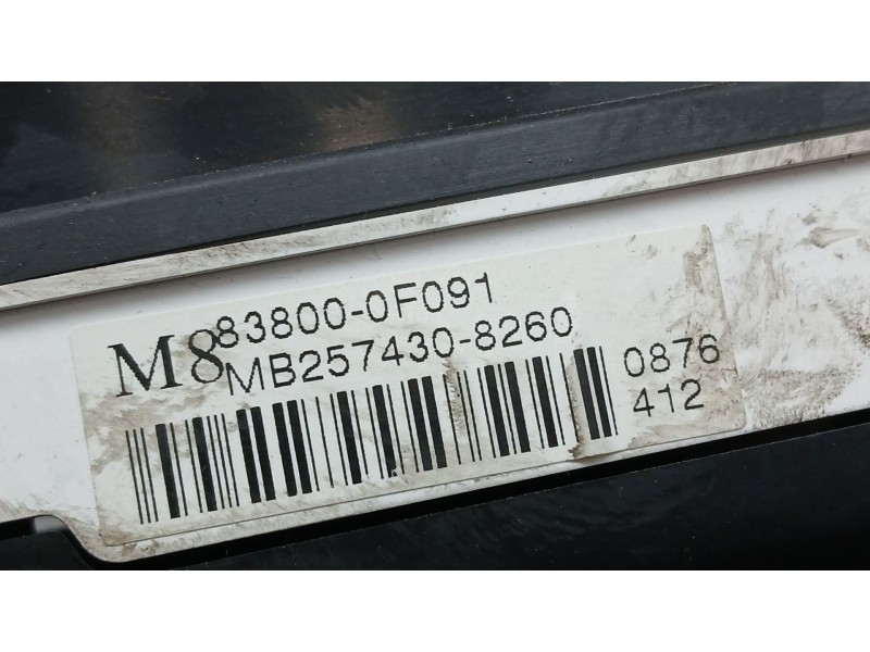 Recambio de cuadro instrumentos para toyota corolla verso (zer_, zze12_, r1_) 2.2 d-4d (aur10_) referencia OEM IAM 838000F091  2