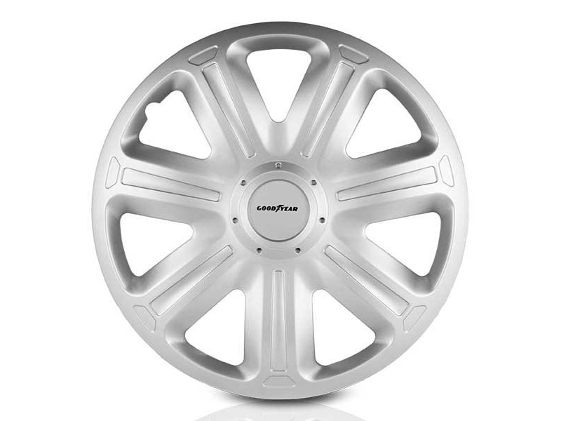 Recambio de tapacubo para universal accesorio - referencia OEM IAM GOD9061 GOODYEAR ESTORIL PLATA JUEGO TAPACUBOS ESTORIL 15´´