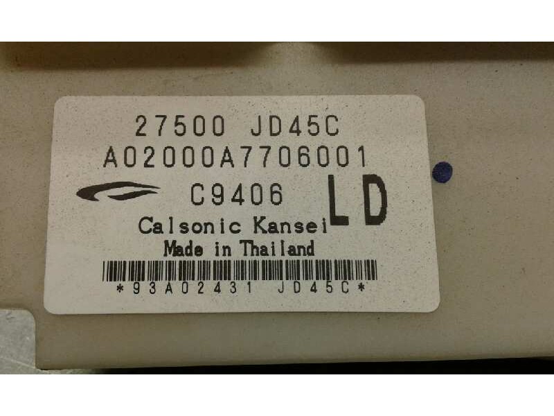 Recambio de mando climatizador para nissan qashqai (j10) acenta referencia OEM IAM 27500JD45C  27500JD45C