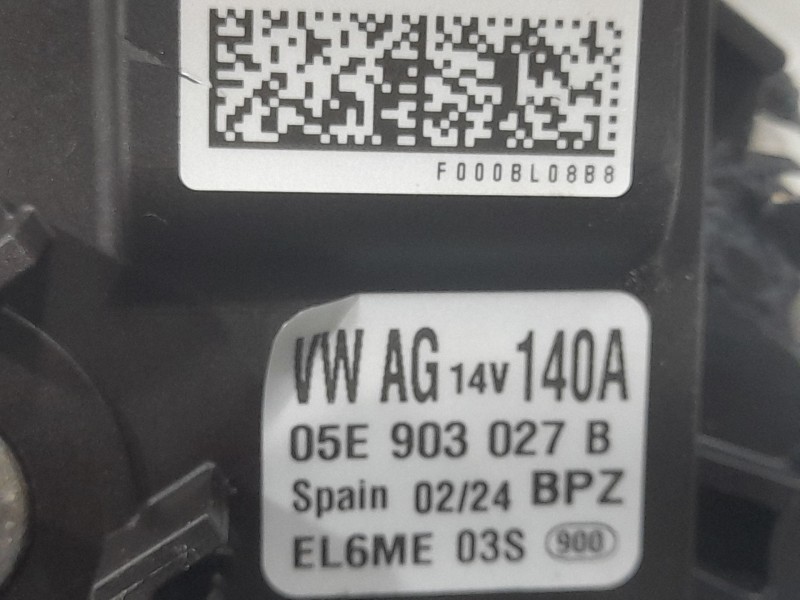 Recambio de alternador para volkswagen taigo (cs1) 1.0 tsi referencia OEM IAM 05E903027B  