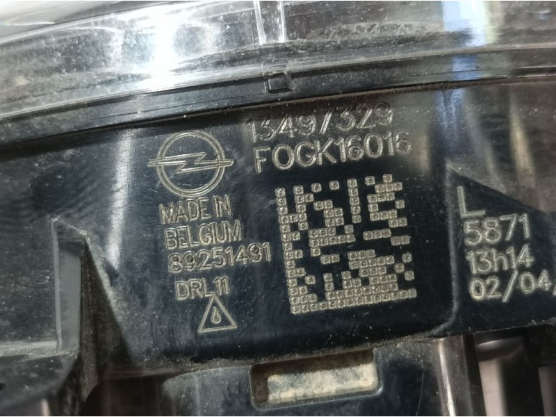 Recambio de faro antiniebla izquierdo para opel corsa f edition referencia OEM IAM 13497329 89251491 