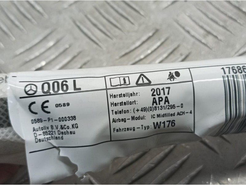 Recambio de airbag cortina delantero izquierdo para mercedes-benz clase a (w176) a 180 cdi blueefficiency (176.012) referencia O