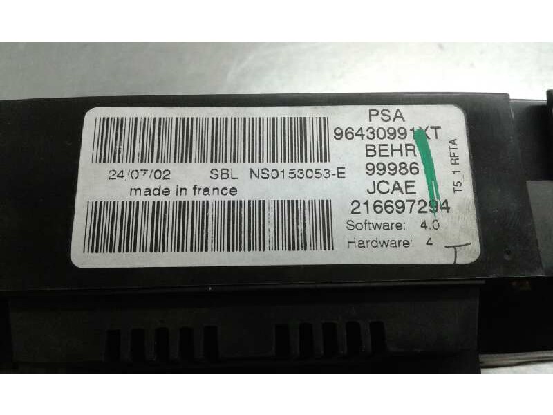 Recambio de mando climatizador para peugeot 307 break / sw (s1) 2.0 hdi cat referencia OEM IAM 99986 1000000831092 96430991XT