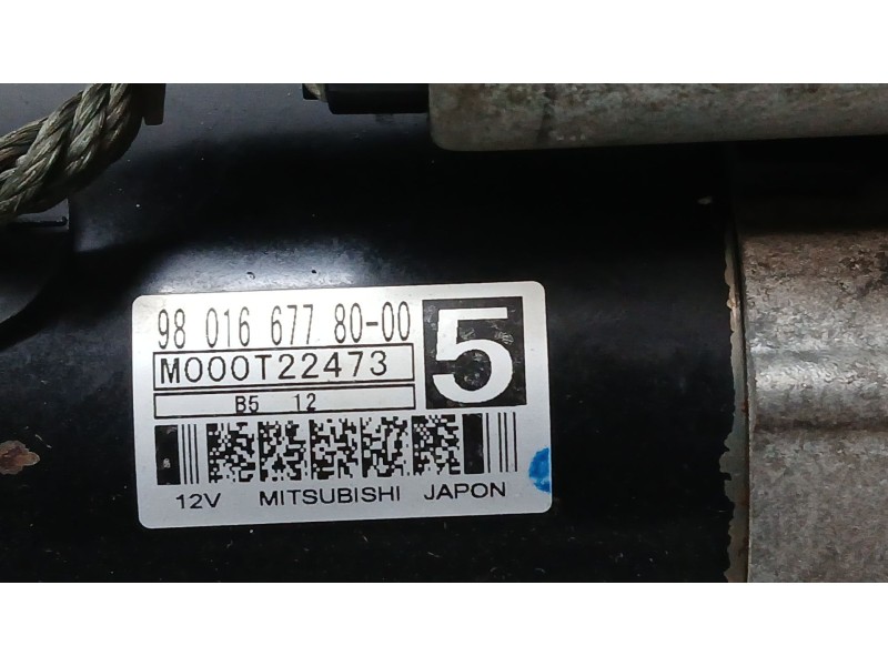 Recambio de motor arranque para peugeot 208 i (ca_, cc_) 1.4 hdi referencia OEM IAM 9801667780 MITSUBISHI M000T22473