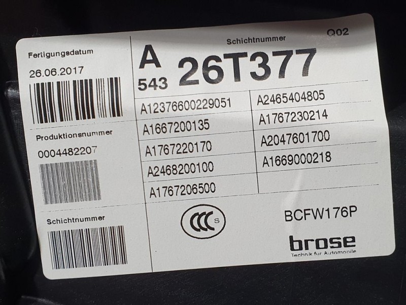 Recambio de elevalunas delantero izquierdo para mercedes-benz clase a (w176) a 180 cdi blueefficiency (176.012) referencia OEM I