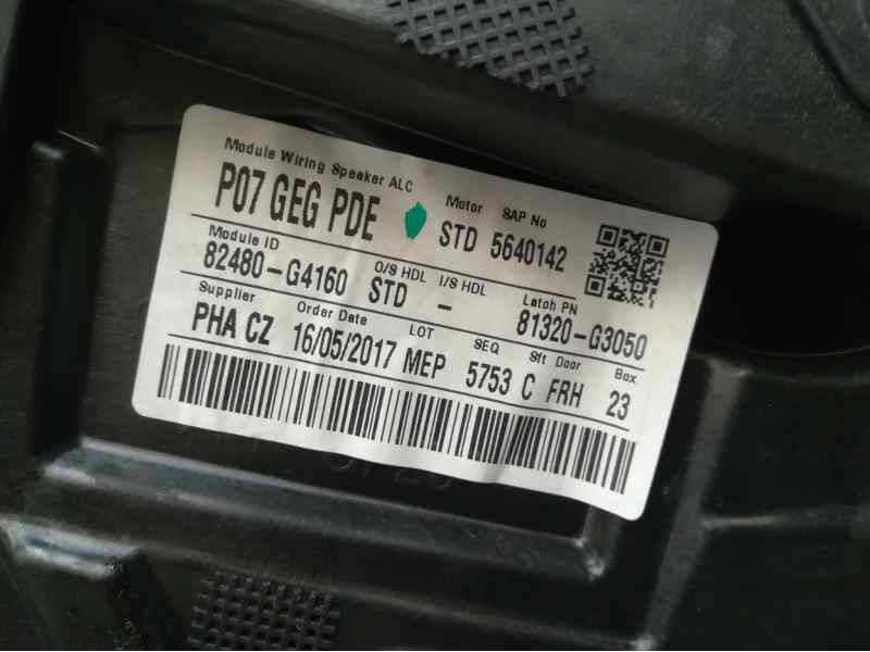 Recambio de elevalunas delantero derecho para hyundai i30 (pd) klass referencia OEM IAM 82480G4160 P07GEGPDE ELECTRICO , 2 PINS