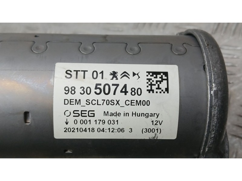 Recambio de motor arranque para peugeot 3008 gt line referencia OEM IAM 9830507480  0001179031