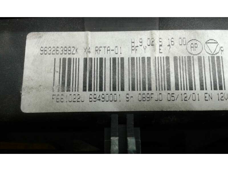 Recambio de mando climatizador para citroën c5 berlina 2.0 hdi referencia OEM IAM 96326398ZK 1000000833195 96326398ZK