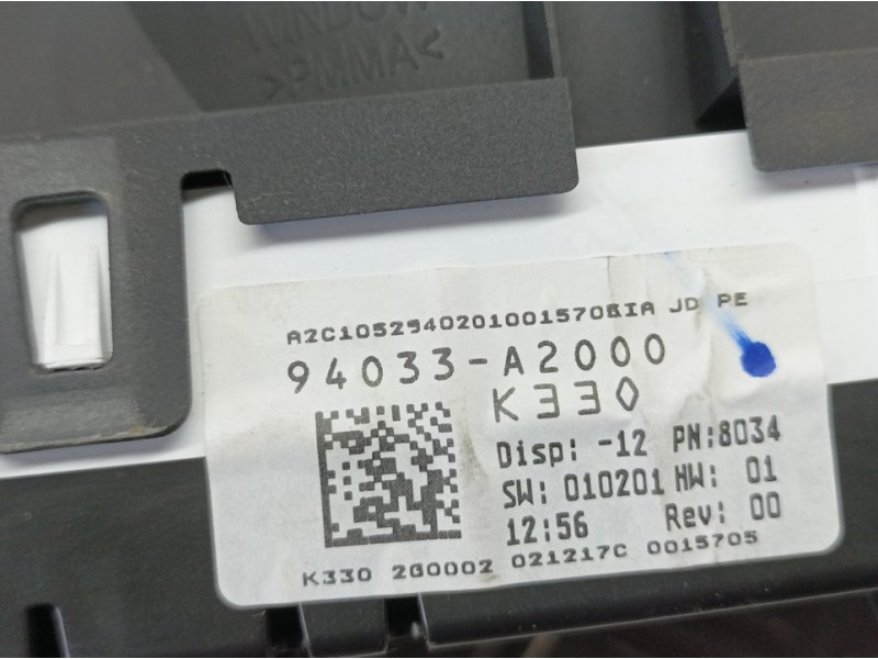 Recambio de cuadro instrumentos para kia pro_cee´d ( ) concept referencia OEM IAM 94033A2000 A2C105294020 
